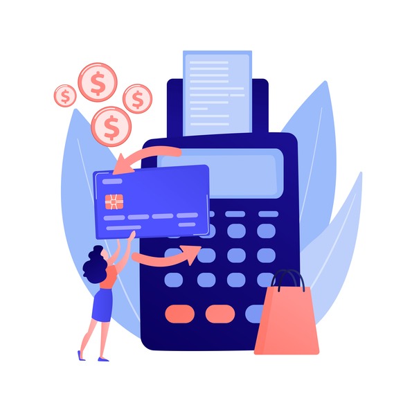 Payment processing vector concept metaphor